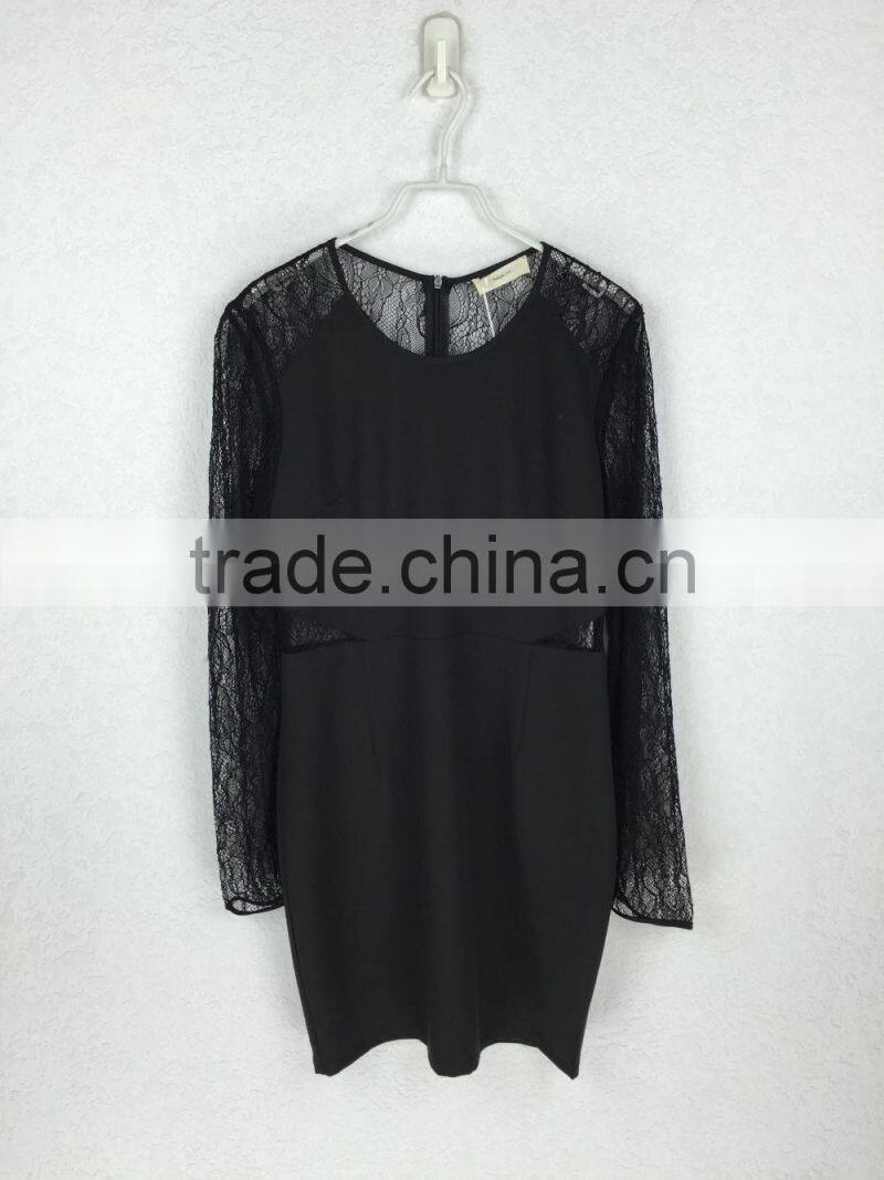 OEM custom brand high fashion elegant ladies black lace crochet tassel gilet girls long sleeve jacket