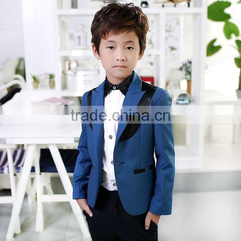 Blue and black color matching suit