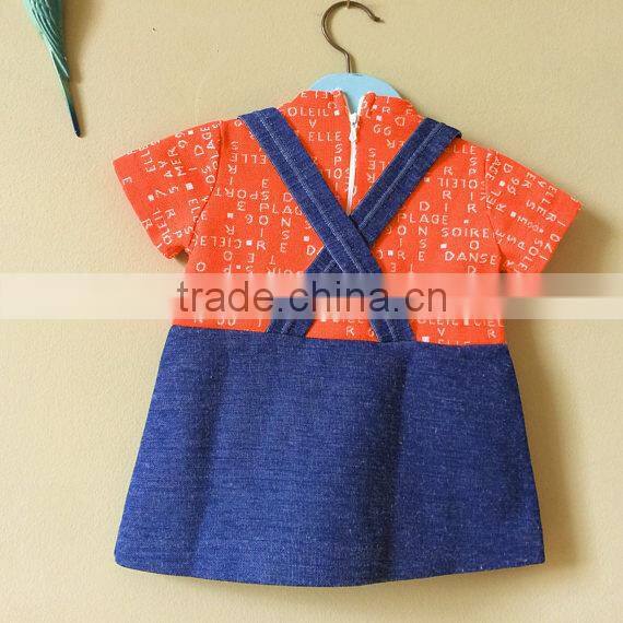 New fashion wholesale newborn clothes latest children dress designs floral baby dress girl t shirt suspender skirt girls dress