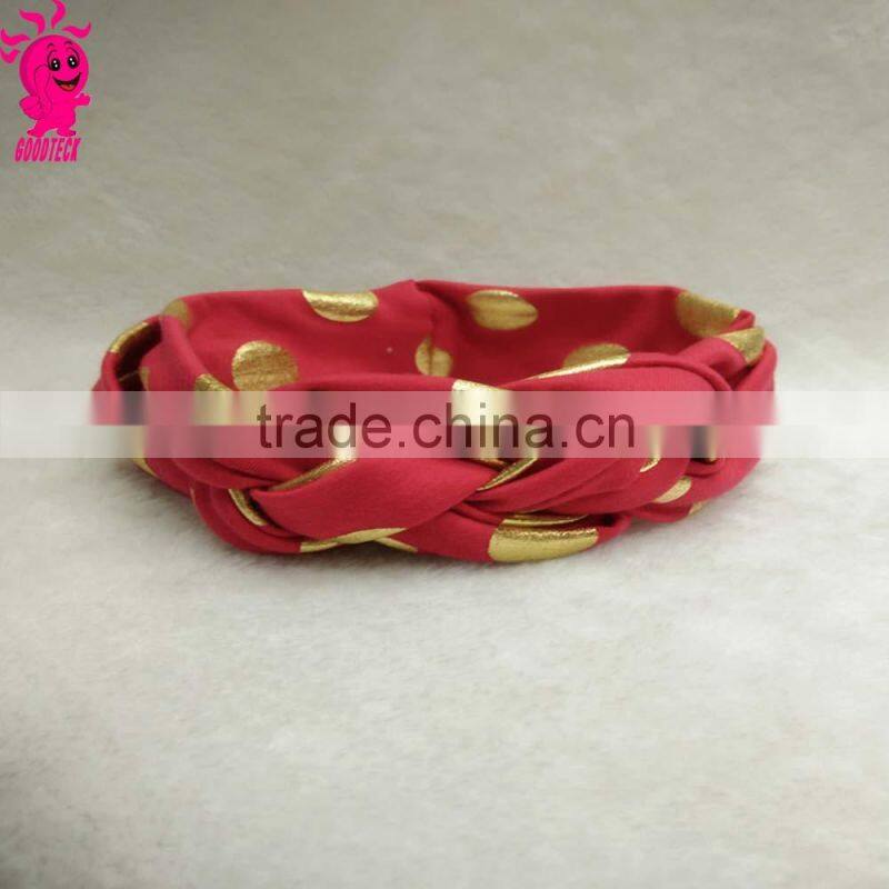 New Baby Headband Polka Dot Print knot tie headwrap Vintage Cotton Head Wrap Photo Prop stretchy Knot Girls Hair Accessories