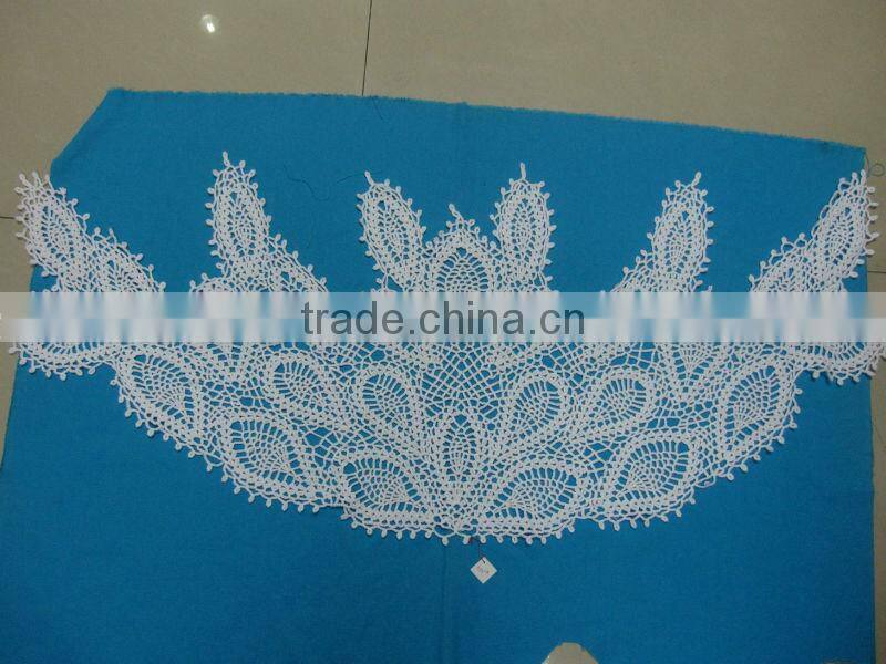 white fashion cotton crochet shawl