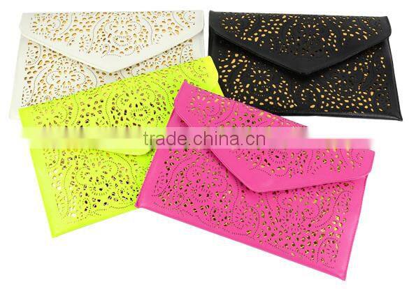 Women's Vintage Hollow Out Envelope Clutch Shoulder Cross-body Bag 18493#