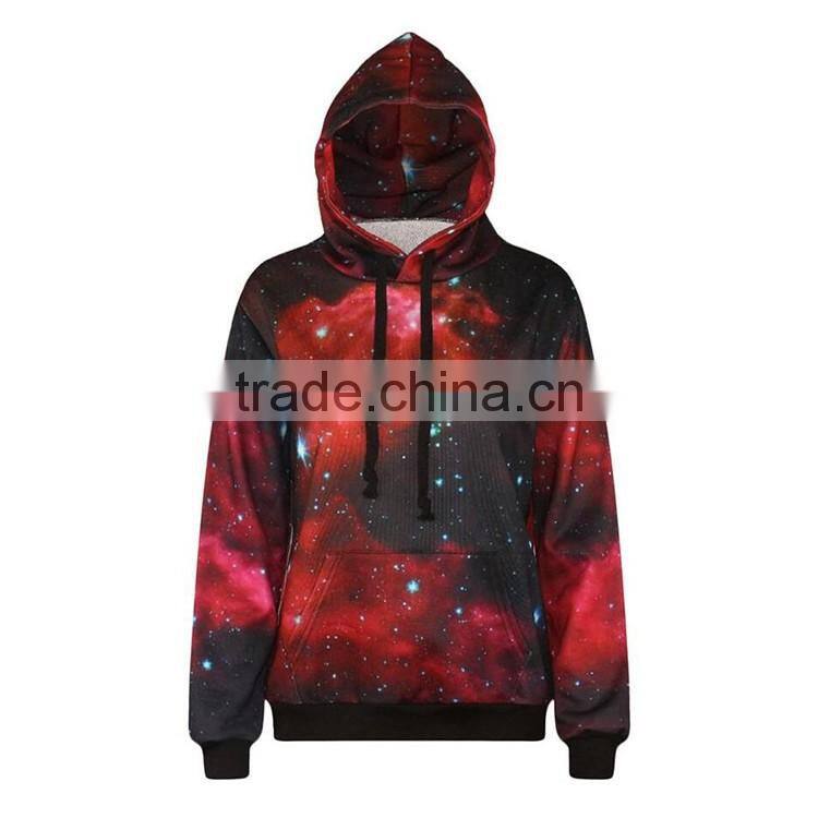 OEM Custom Wholesale Sublimation Printed 3D High Quality No Zipper Hoodie Jacket