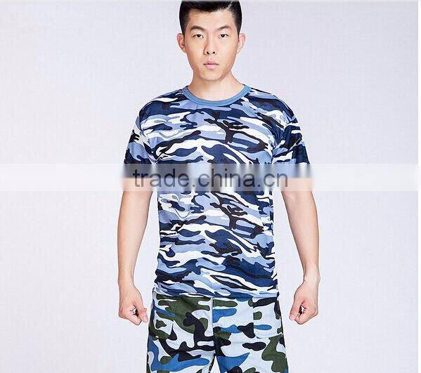 Custom men's army rounded hem t shirt