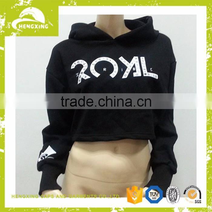 2015 high quality hot lady women hoodies crop hoodies