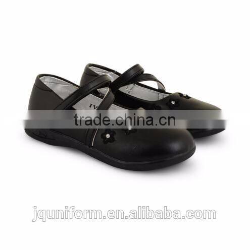 2016 most cheap styles black school shoes for children