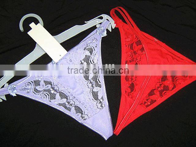 Fantastic women transparent sexy g-string panties shantou sanhui underwear