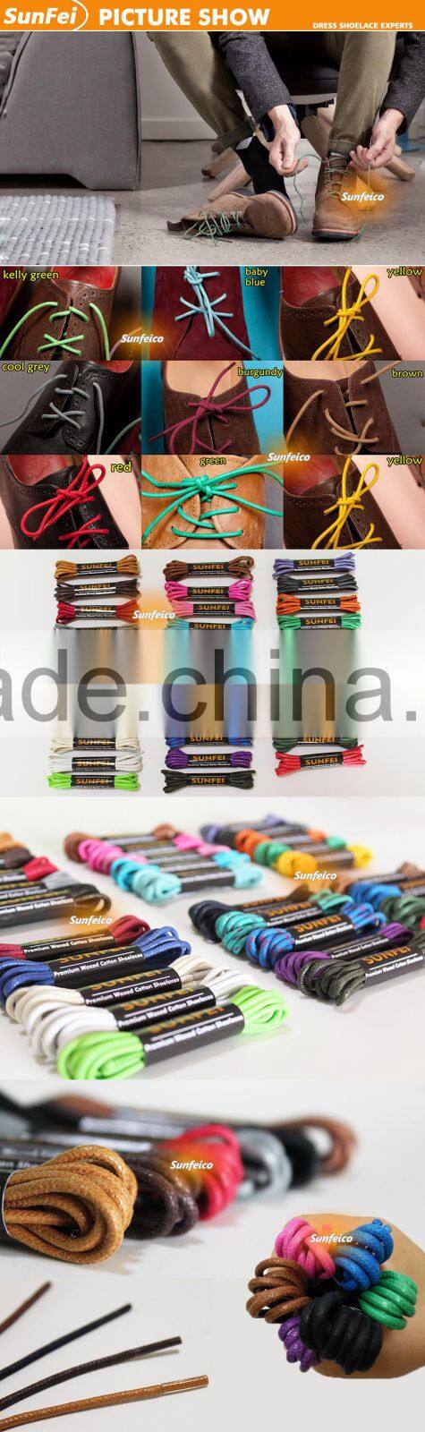 Navy Blue Waxed Cotton Shoelace