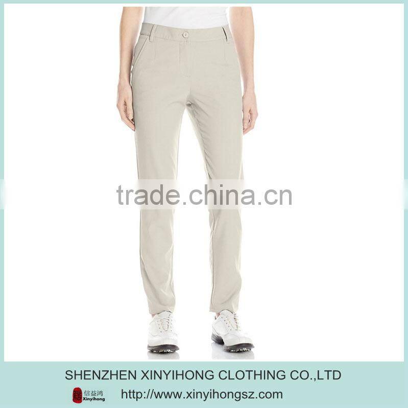 ladies golf pants without zipper,high quality golf trousers