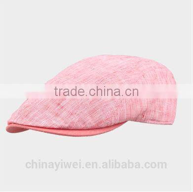 cotton linen beret caps for women
