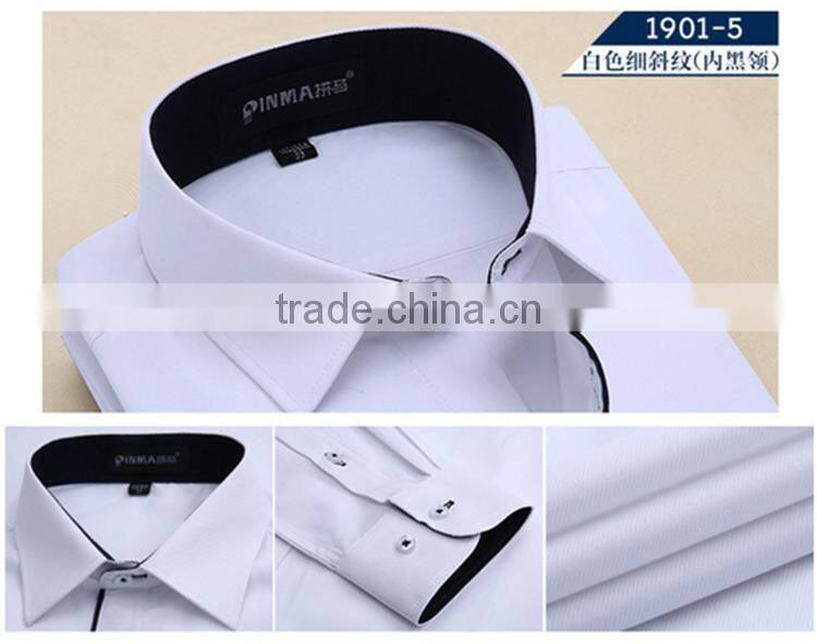 Solid color shirt China supplier competitive price oem fancy printed collar&cuff western shirt for men