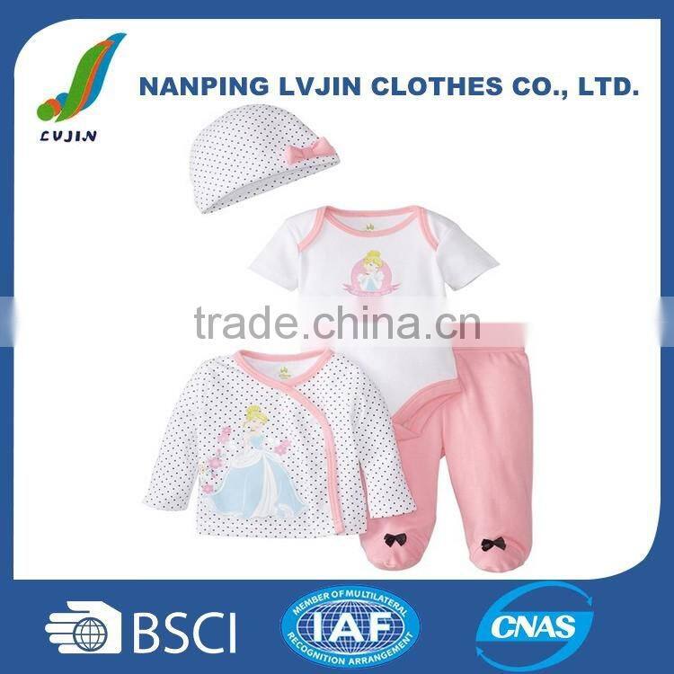 Hot sales! Baby clothes set for Girls 4 Pack
