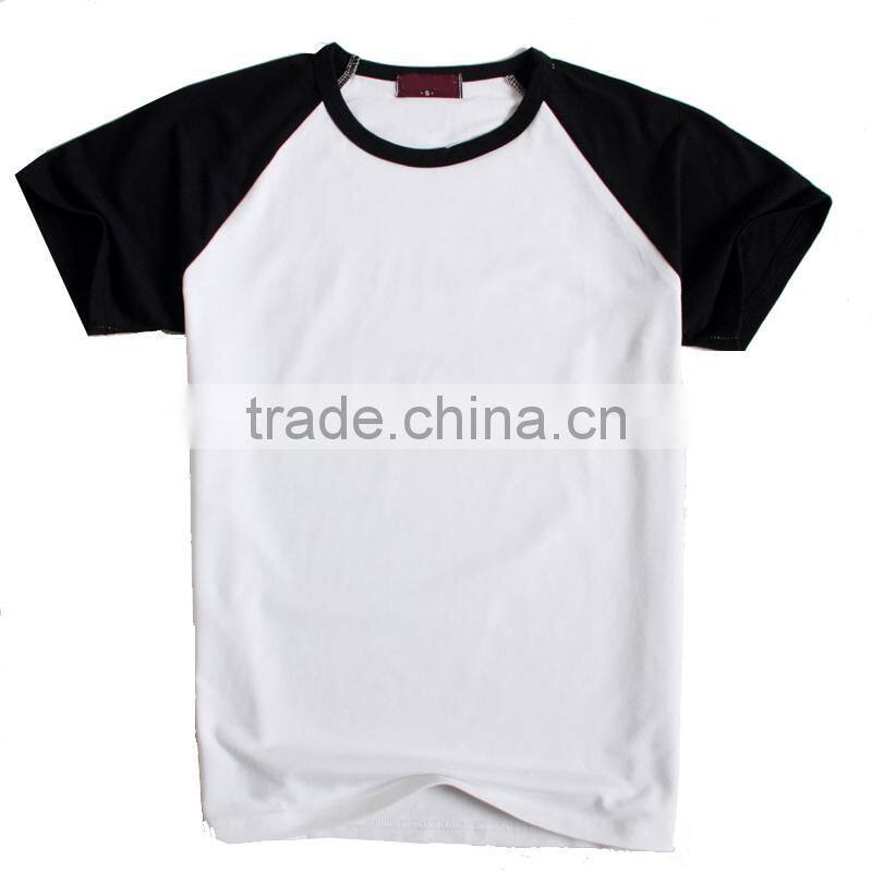 round neck short raglan sleeves t-shirt for promotion