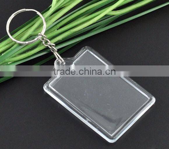 High Quality W/Transparent Plastic Picture Frames Key Chain
