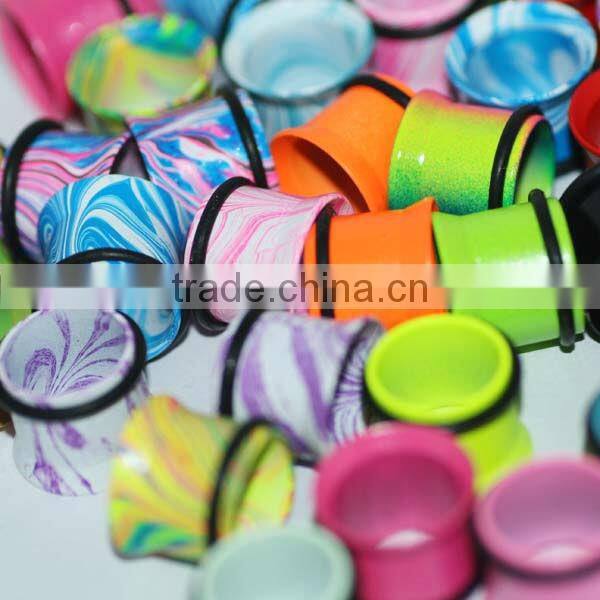 Neon Color Paint Body Jewelry Ear Gauges Flesh Tunnel