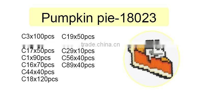 Diyfashion 5mm hama perler fuse beads the Pumpikin pie set with puzzle iron paper and twezzer hama beads toys for kids 18023