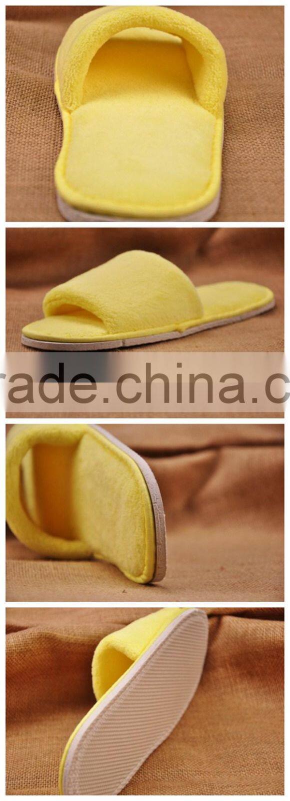 Cotton yellow Hotel slippers14