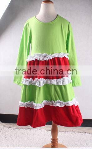 Wholesale Lovely Chevron Knit Cotton Dress For Baby Girls Soft Night Gown Dress Cute Kids Long Sleeve Dresses Toddler Clothing