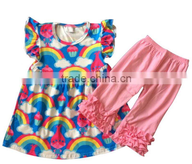 2017wholesale Halloween girls clothing pumpkin Halloween girls dress