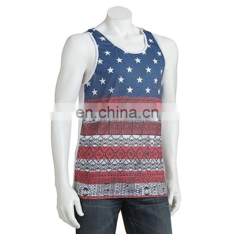 Cheap Sublimation wholesale custom tank top gym men