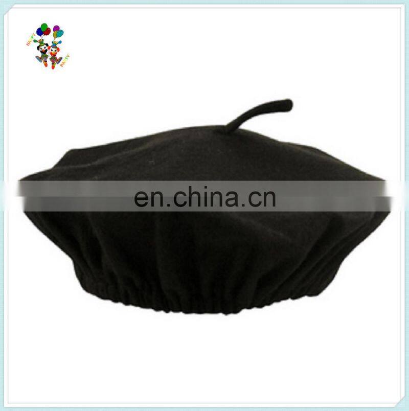 Mime Fancy Dress Costume Party Black Felt French Beret Hats HPC-0265