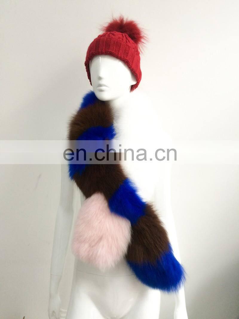 Real Natural Top Quality Women Winter Cheap Ladies Fox Fur Girl Scarf