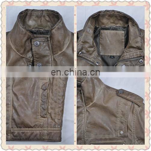 2016 Manufacture Latest Fashion Mens PU Jacket