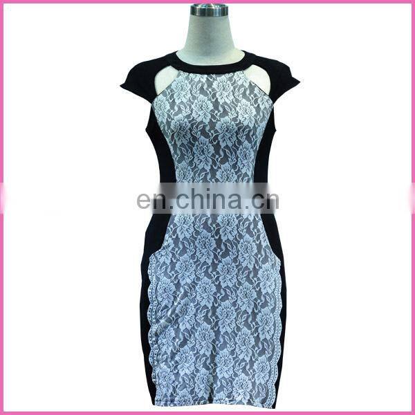round collar sexy women dress without sleeve