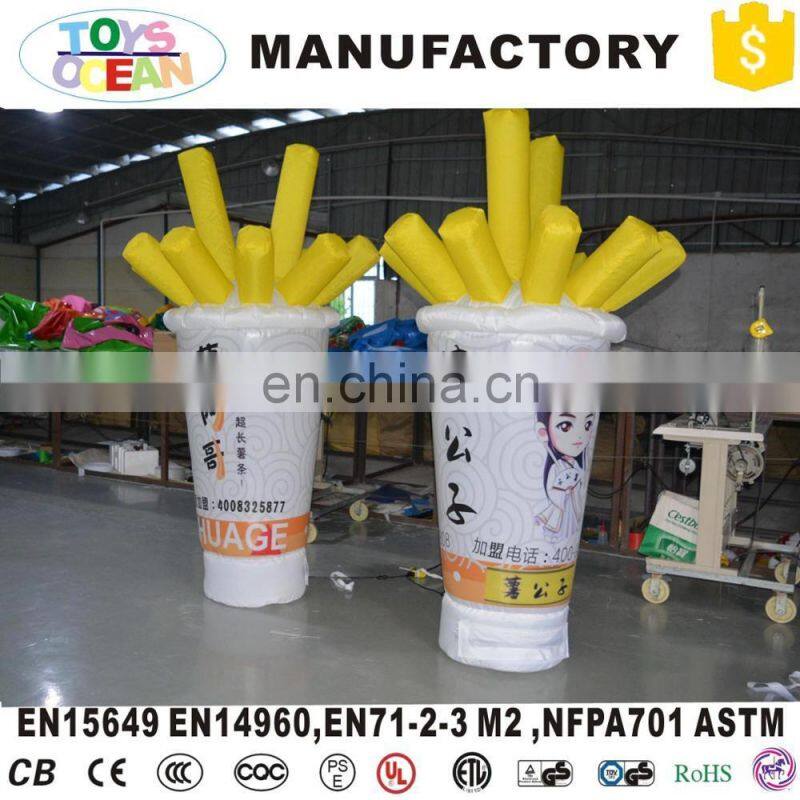 Customized advertising inflatable fries model for pomotion display