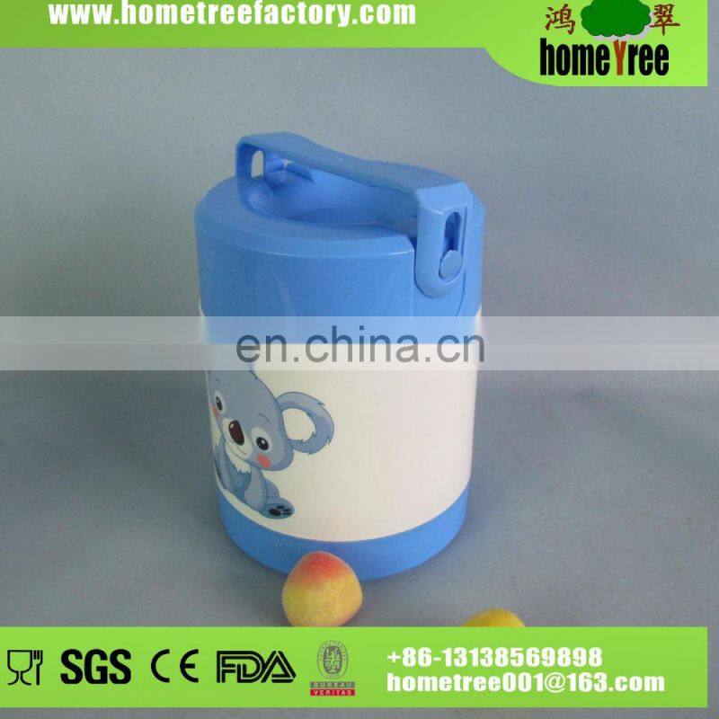 Cartoon Smooth Surface 2 Layers Stainless Steel Kids Lunch Box Bags Set