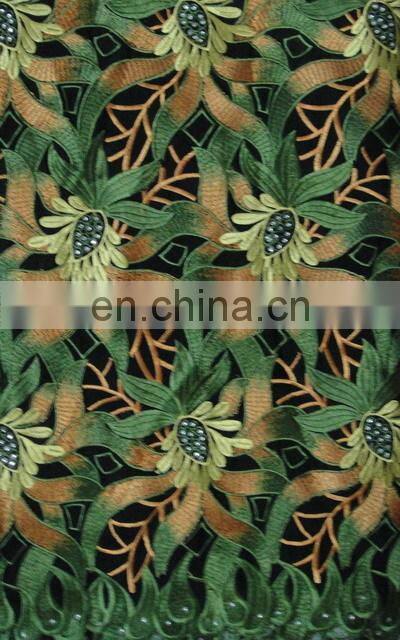 2015 New Fashion African Hand Cut Lace Fabric