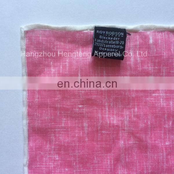 White Color Linen Pocket Square