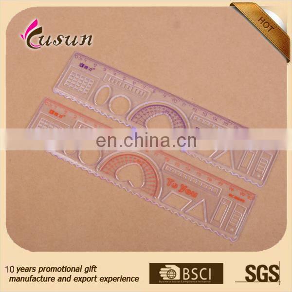 Fashion design promotional logo customized 15cm straight custom plastic ruler