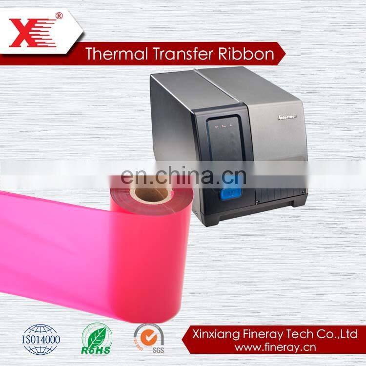 xinxiang fineray White Wax Resin TTR Thermal Transfer barcode ribbon custom printable zebra printer labels