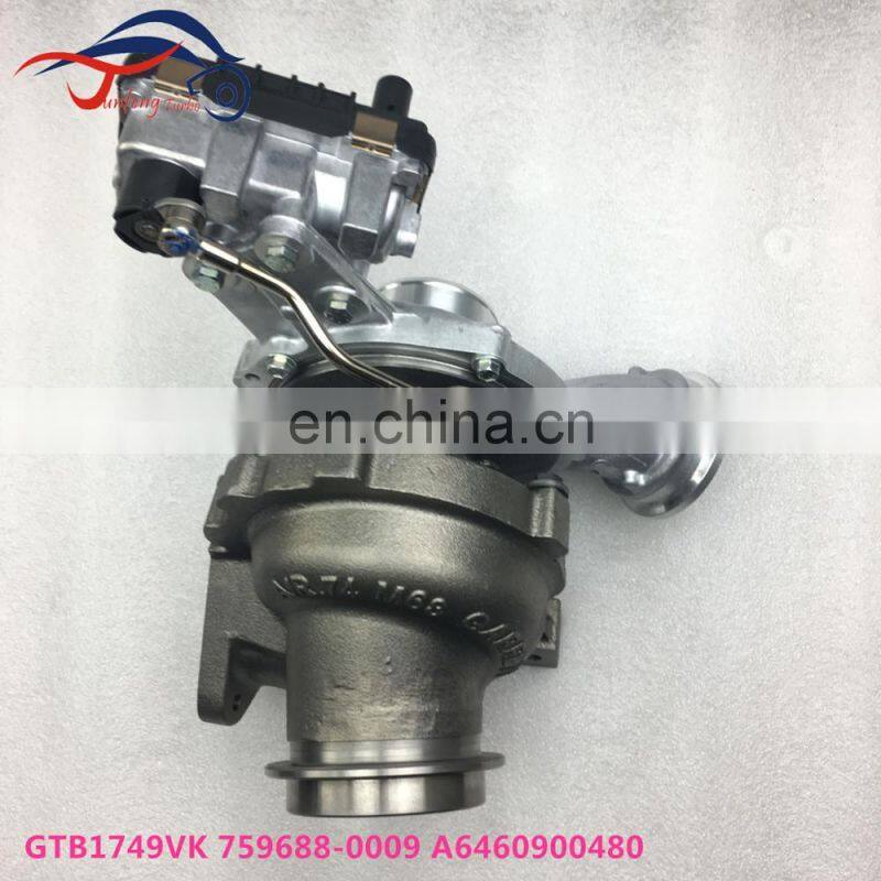 GTB1749VK turbo 759688-0009 A6460900480 Turbocharger for 2007- Mercedes Benz Truck Sprinter Euro 4 with OM646NCV3 Engine