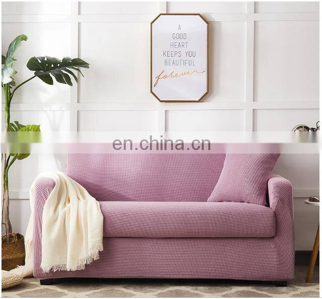 Checked cover Easy-Going Fleece Stretch Sofa Slipcover Spandex Non-Slip Soft Couch Sofa Cover, Washable Furniture Protector