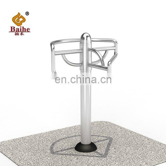 2019 Stainless Steel Outdoor Luxury Fitness Equipment Three People Presser Foot