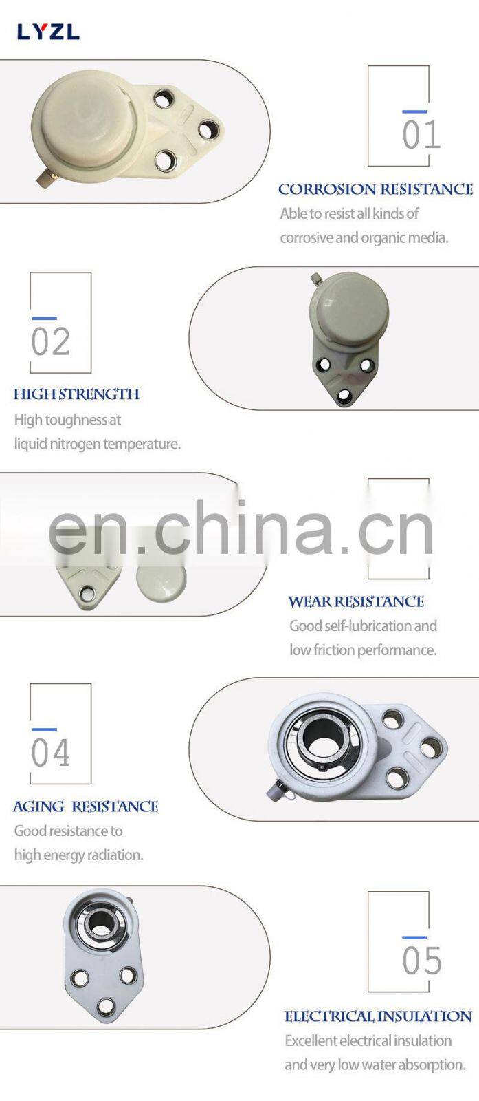 waterproof nylon Plastic plummer pillow block bearing SUCFB202 SUCFB203 SUCFB204 SUCFB205 SUCFB206 SUCFB207 SUCFB208