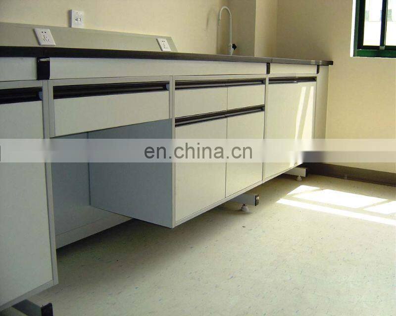 Phymarecy lab wall bench with all steel / steel wood material from China lab furniture