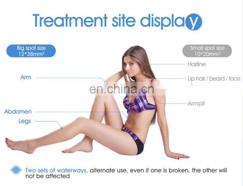 stationary two handle diode laser hair removal machine / ice soprano