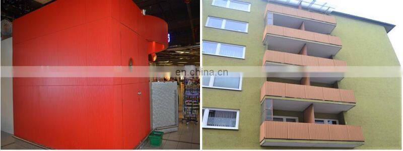 Corrugated Wood Wall Cldding Aluminium Spider Facades Perforated Metal Panel