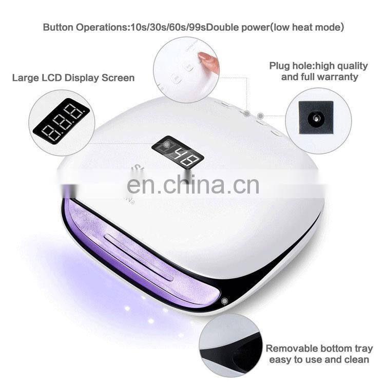 pedicure manicure nail lamp 54W UVLED 54W Nail Dryer UV LED Curing Light Lampara SUN 5 Plus lamp