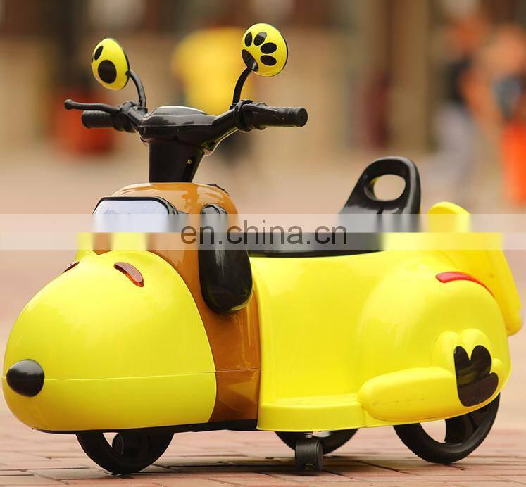 Cheap 3 wheels rechargeable kids electric motorcycle with LED light
