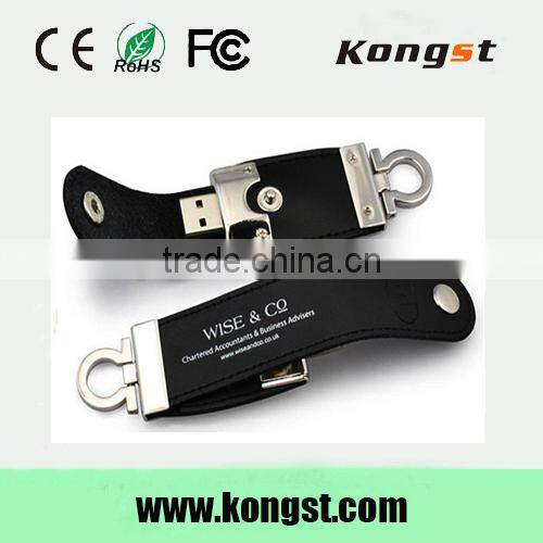 Custom Leather USB Pendrive,Embossed Logo Leather USB Flash Drive 2.0
