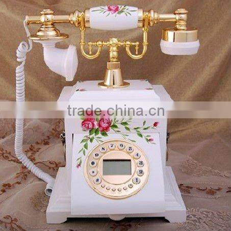 wooden reproduction antique telephone