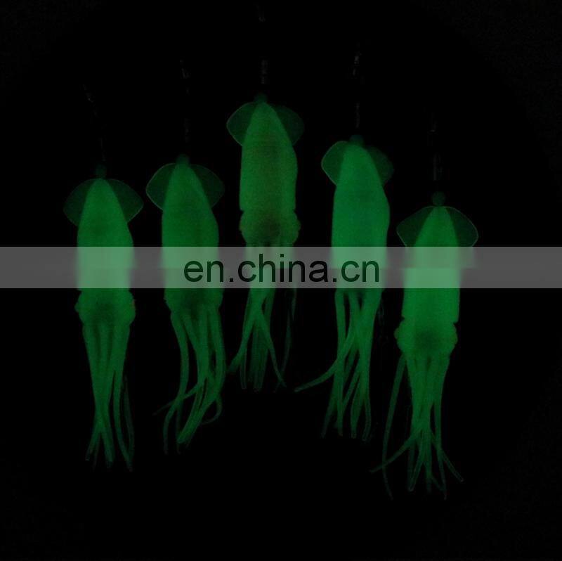 12cm 12g Trolling Sea Fish Lures Luminous Octopus artificial bait for fishing LED Light Electronic squid bait