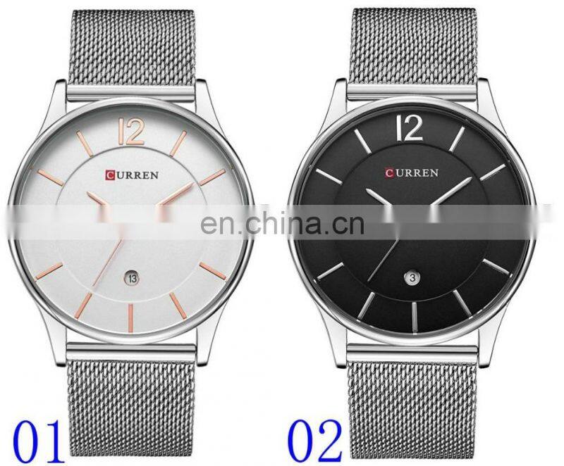New Curren 8231 Men's Calendar Watches Ultra Thin Man Quartz Watch