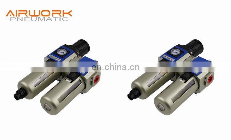 GFC Airtac type FRL air filter regulator lubricator unit combination two union