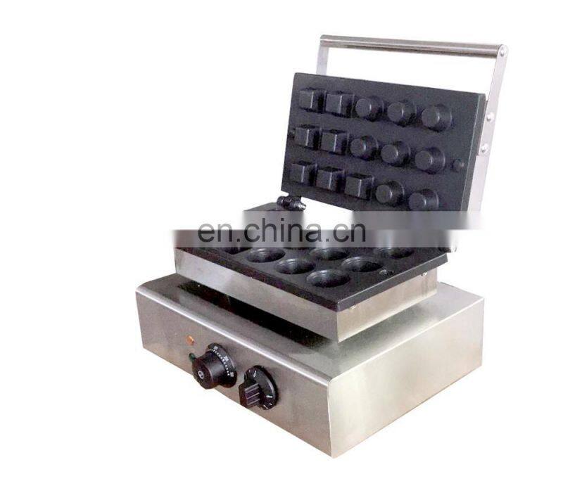 Non-stick 110V 220V 15 pcs Mini Egg Tart Machine Round Pastry Tart Tartlet Pie Shell Machine Maker Iron Ice cream