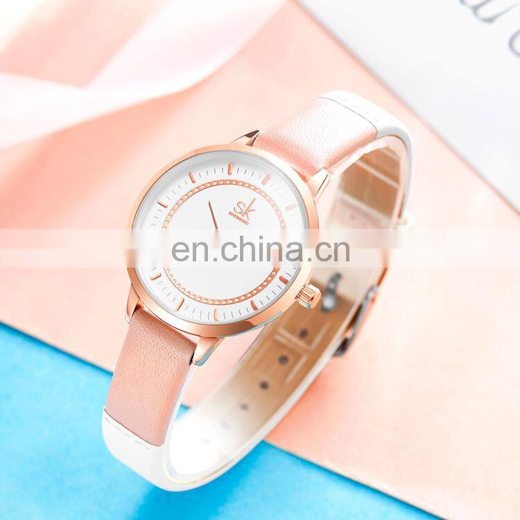 SHENGKE New Trending Female Watches K9026 Simple Dial Design Women Watches Girls Chic Wristwatch